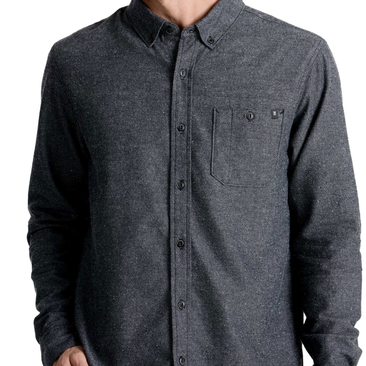 Roark Scholar Chambray Long Sleeve Shirt - Black image 3