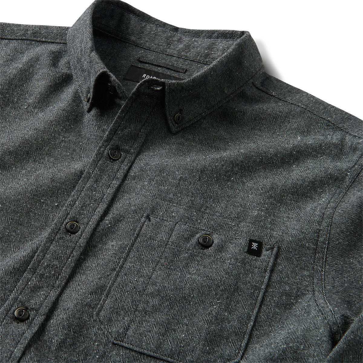 Roark Scholar Chambray Long Sleeve Shirt - Black image 5