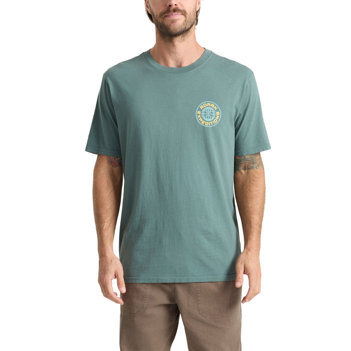 Roark Goin Global T-Shirt - Slate Green image 3