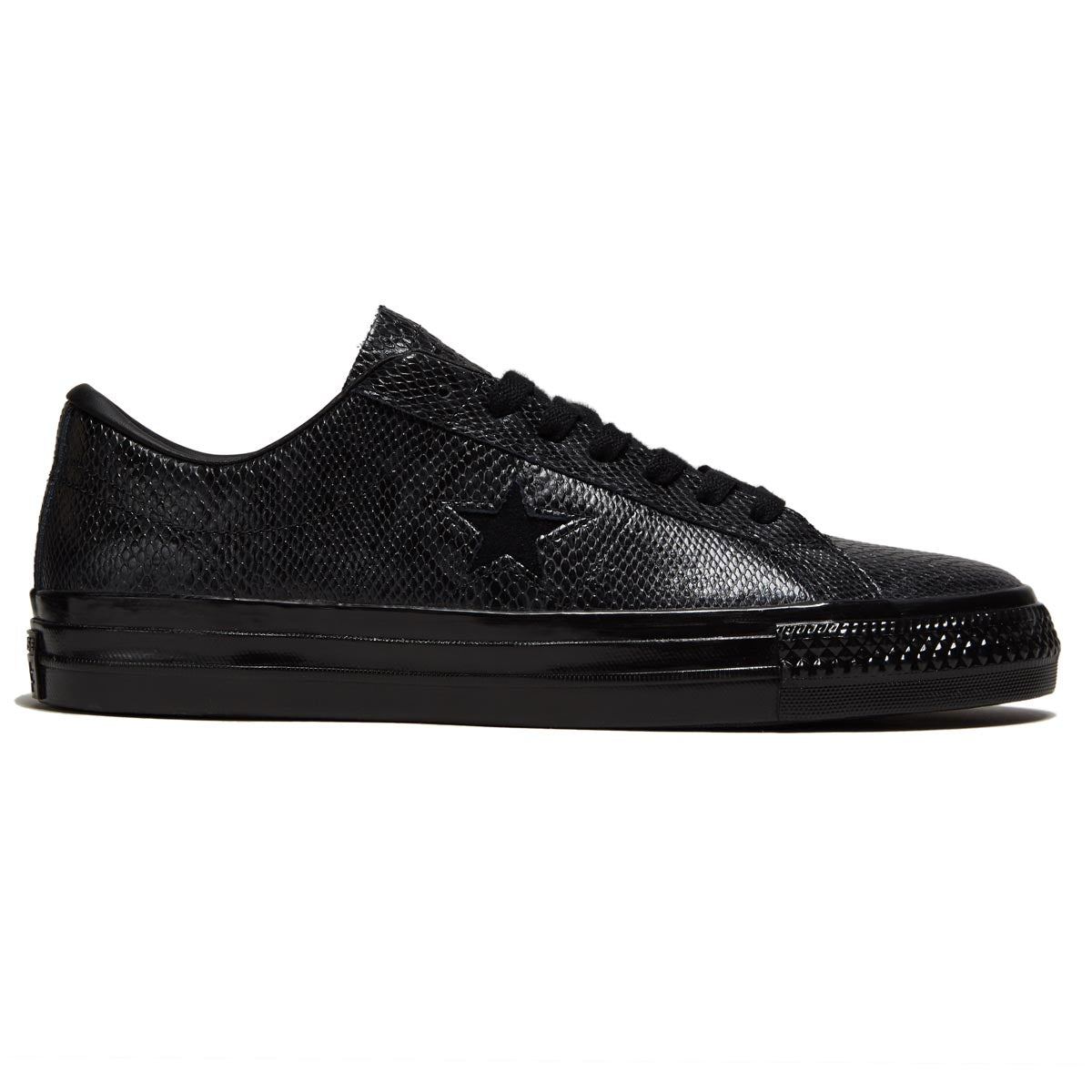 Converse One Star Pro Ox Shoes - Black/Black/Black/White image 1