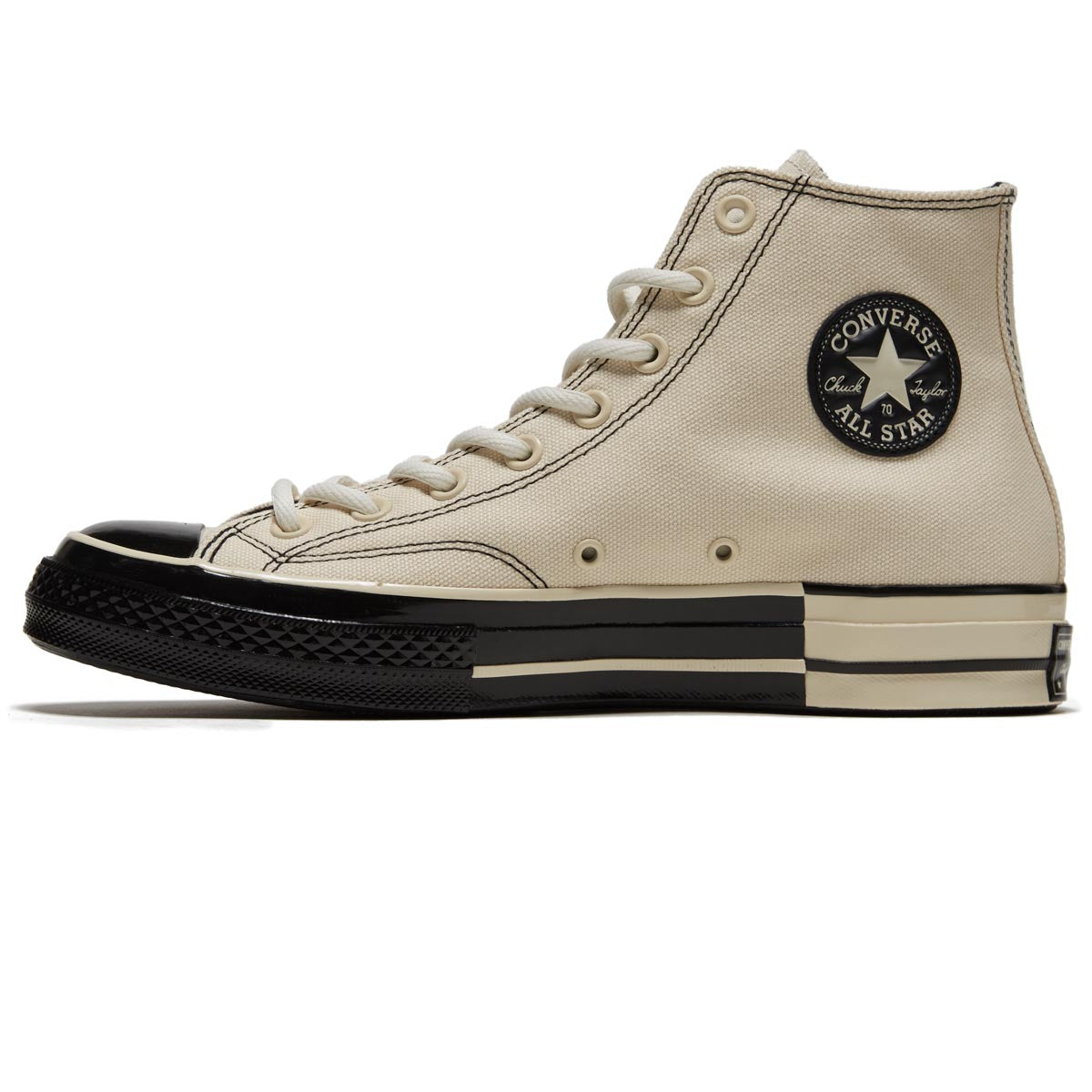 Converse Chuck 70 Hi Shoes - Natural Ivory/Black image 2