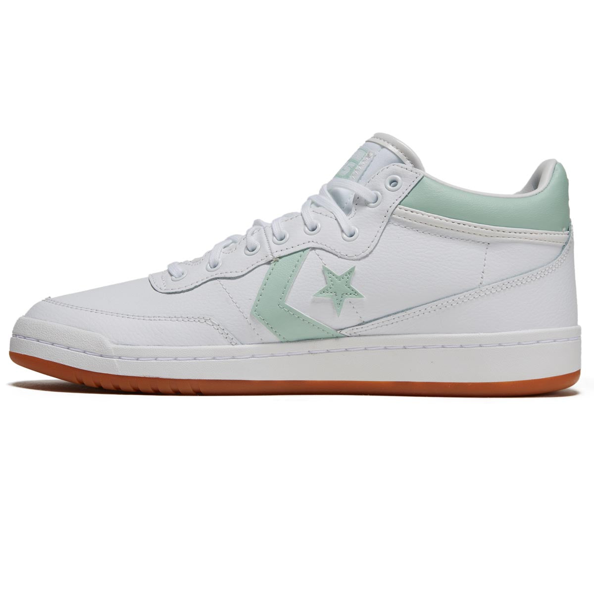 Converse Fastbreak Pro Leather Mid Shoes - White/Sticky Aloe/Gum Honey image 2