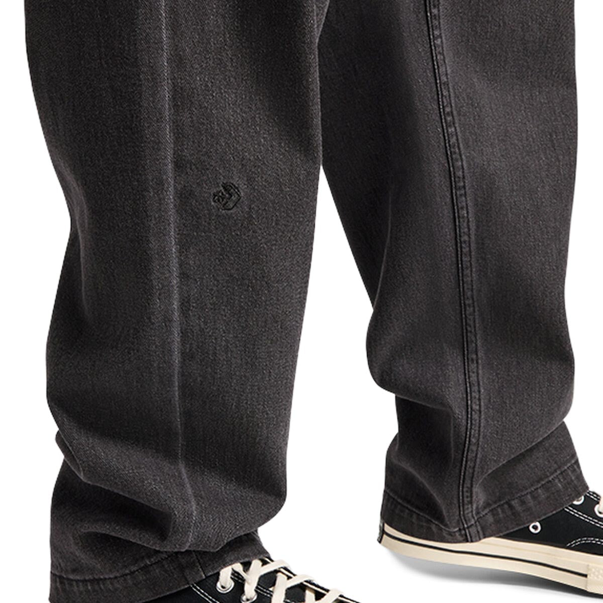 Converse Open Hem Baggy Denim Pants - Washed Black image 4