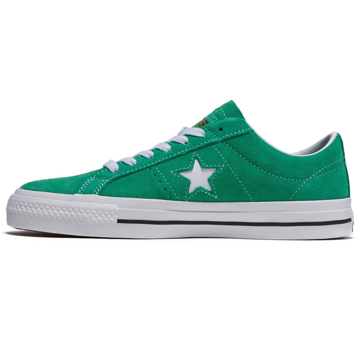 Converse One Star Pro Shoes - Apex Green/White/Black image 2