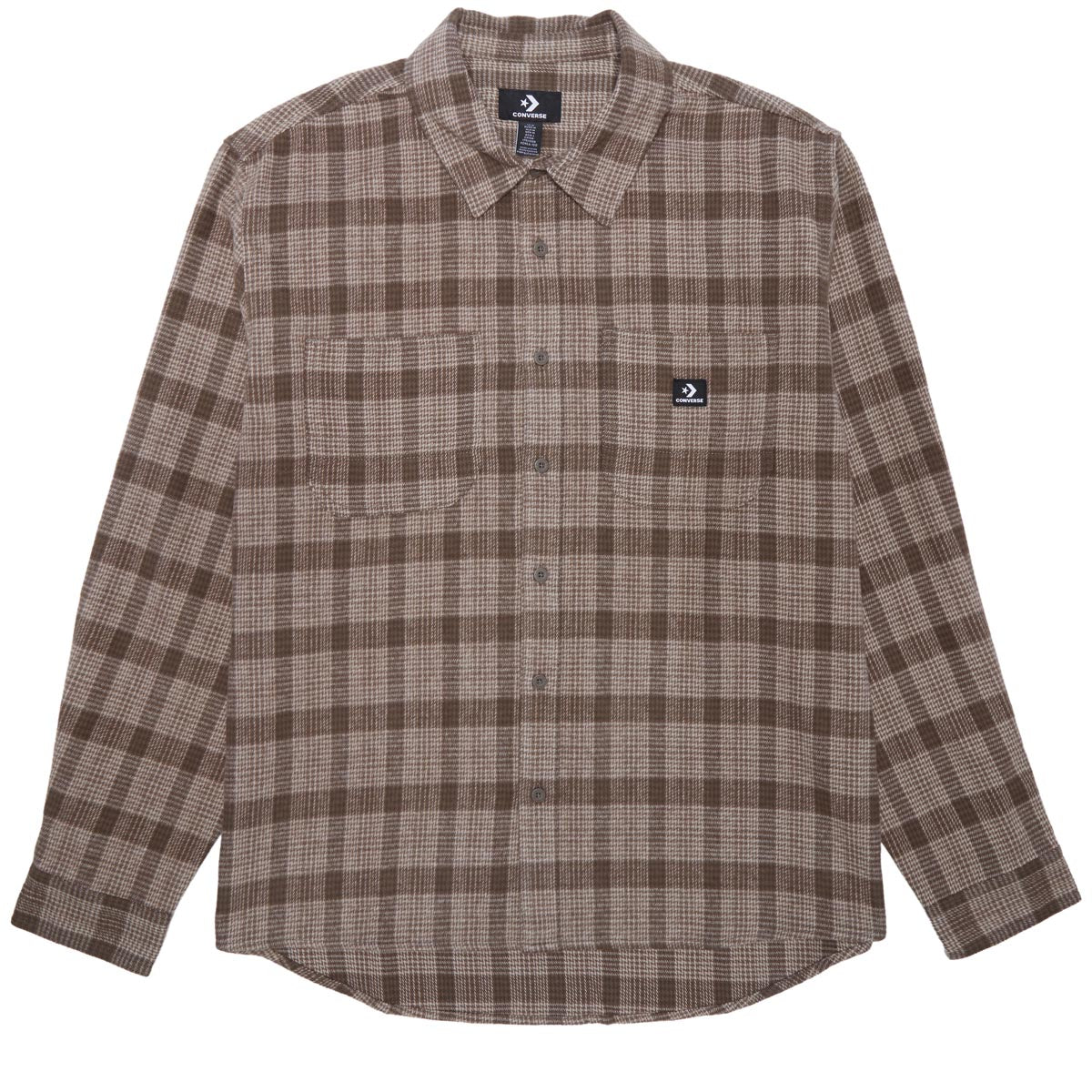 Converse Holiday Button Down Long Sleeve Shirt - Classic Taupe image 1