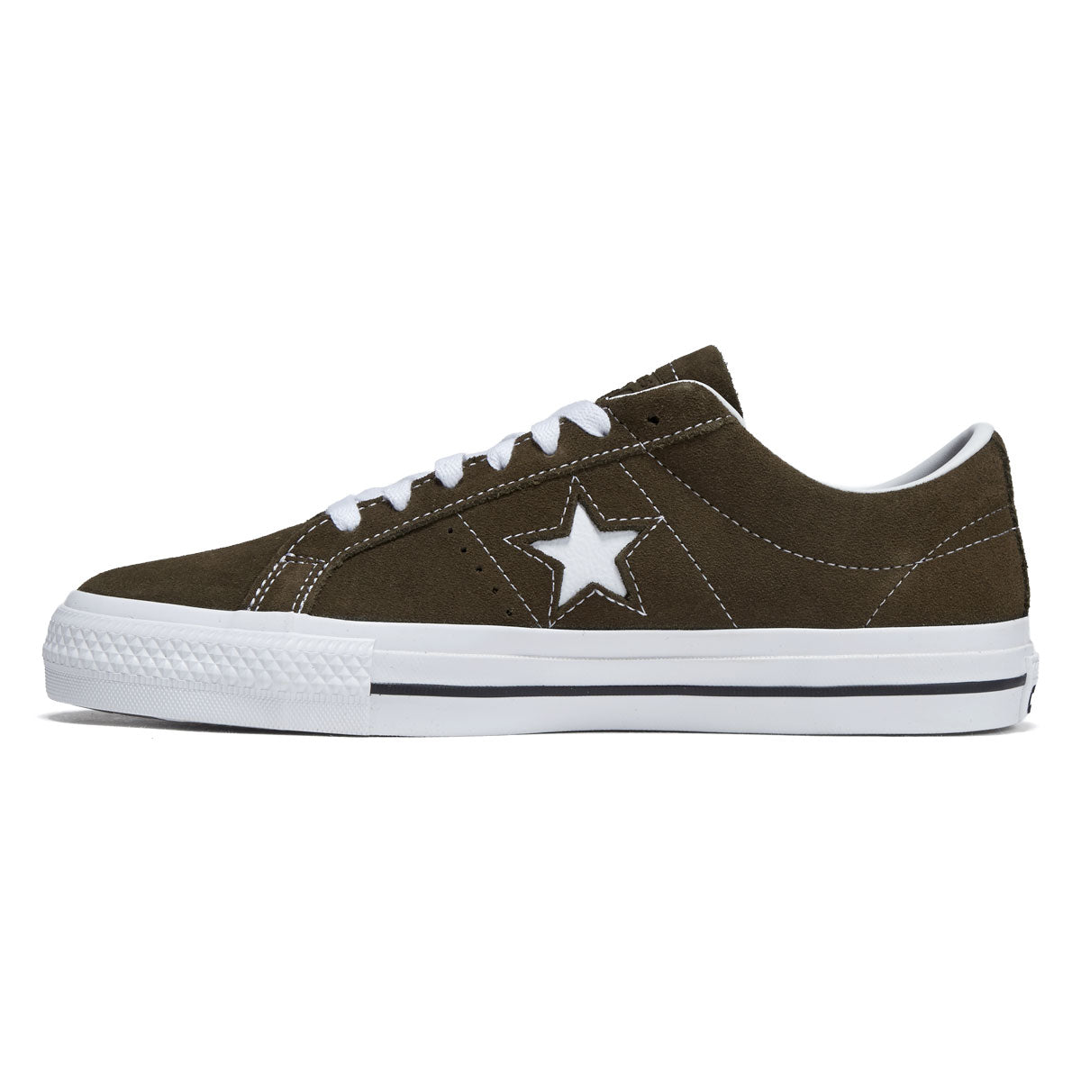 Converse One Star Pro Ox Shoes - Surplus Olive/White/Black image 2
