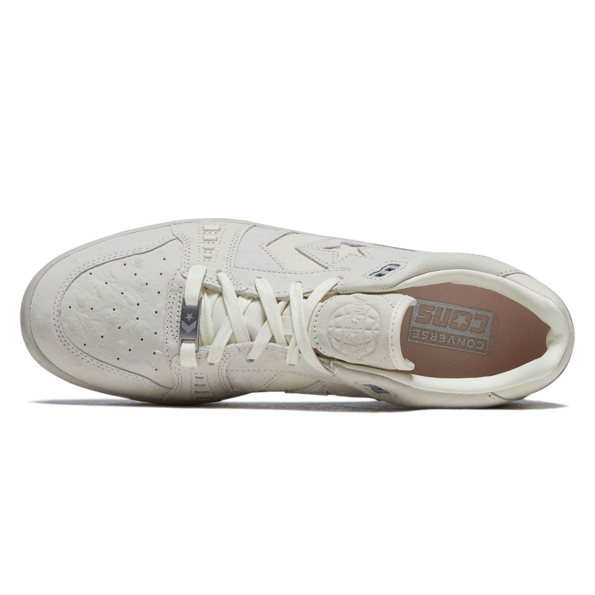 Converse AS-1 Pro Faux Ostrich Leather Shoes - Egret/Classic Ecru/Silver image 3