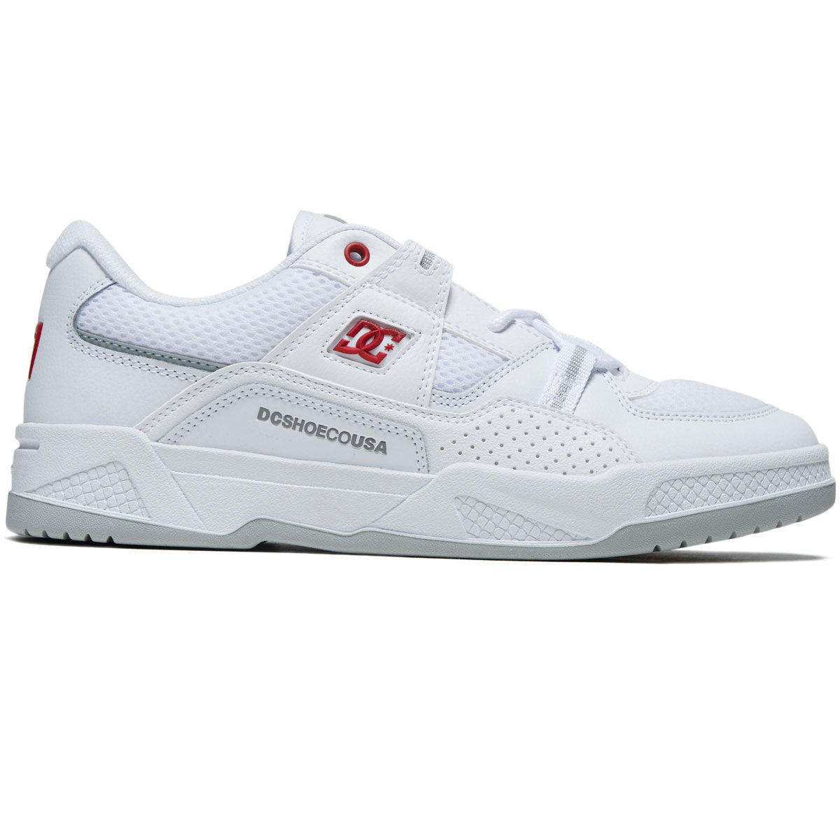 DC Construct Shoes - White/Red/Grey image 1