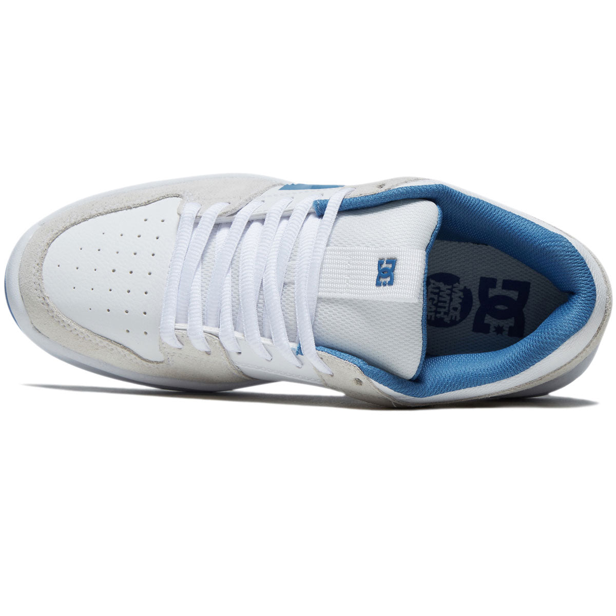 DC Lynx Zero Shoes - White/White/Blue image 3