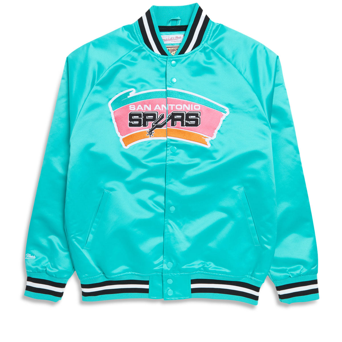 Mitchell & Ness x NBA Spurs Satin Jacket - Teal image 1