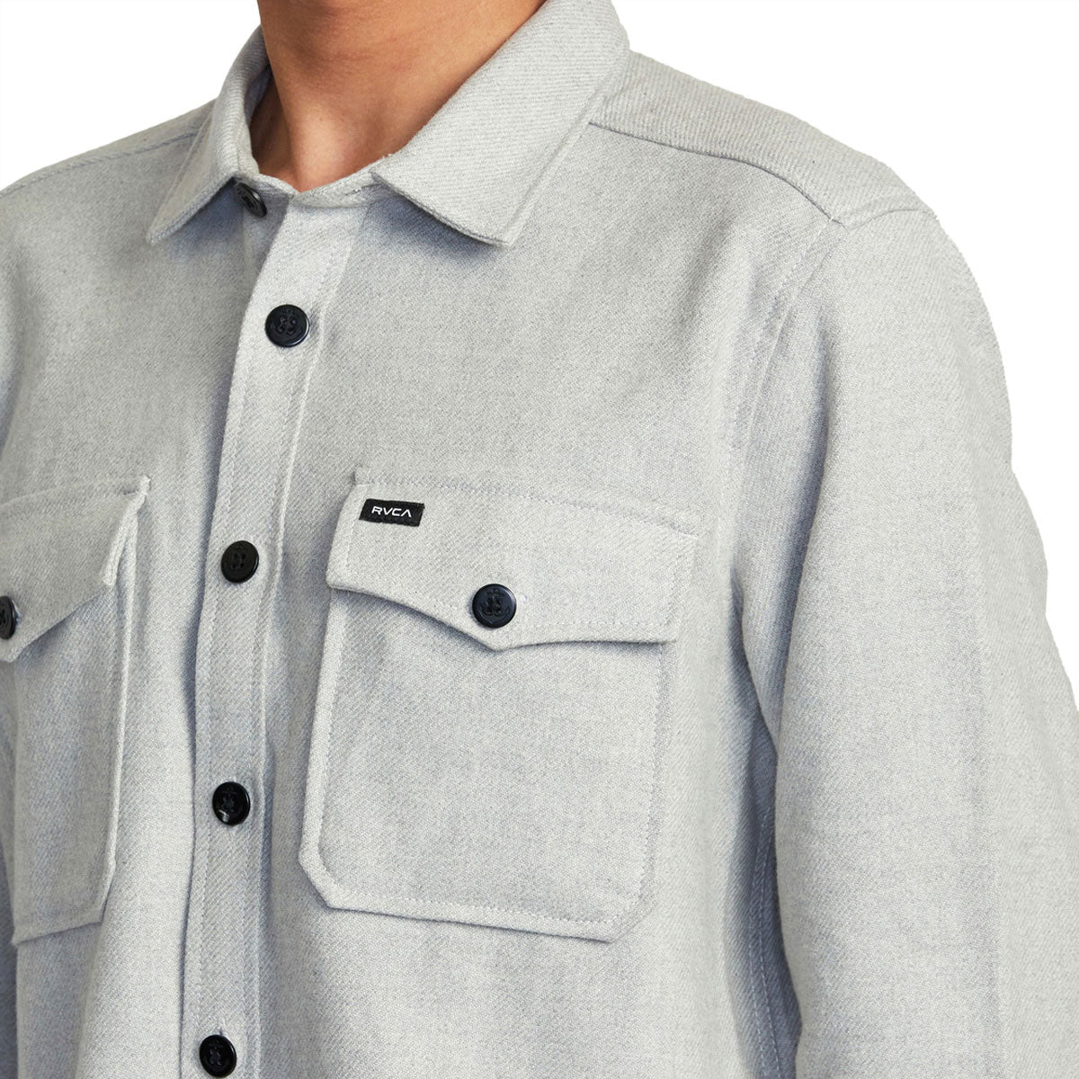 RVCA Va Cpo Long Sleeve Shirt - Grey Marle image 3