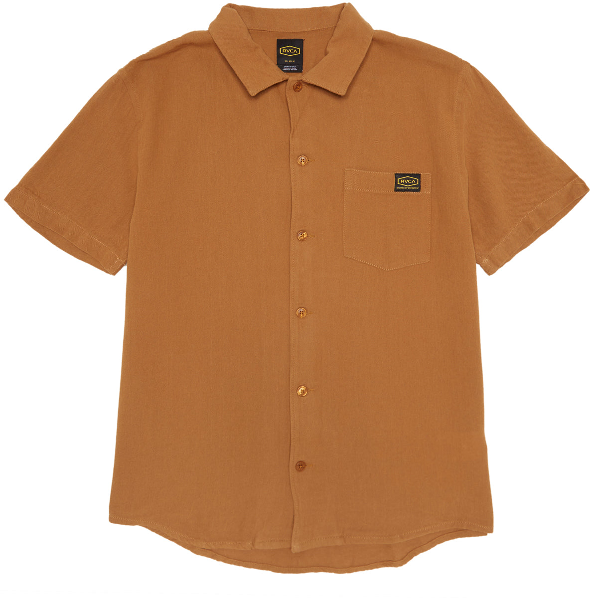 RVCA Day Shift Solid Shirt - Camel image 1