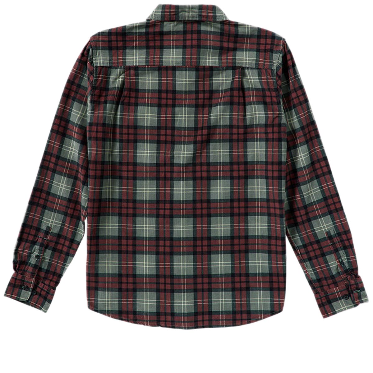 RVCA Freeman Cord Print Long Sleeve Shirt - College Green image 2