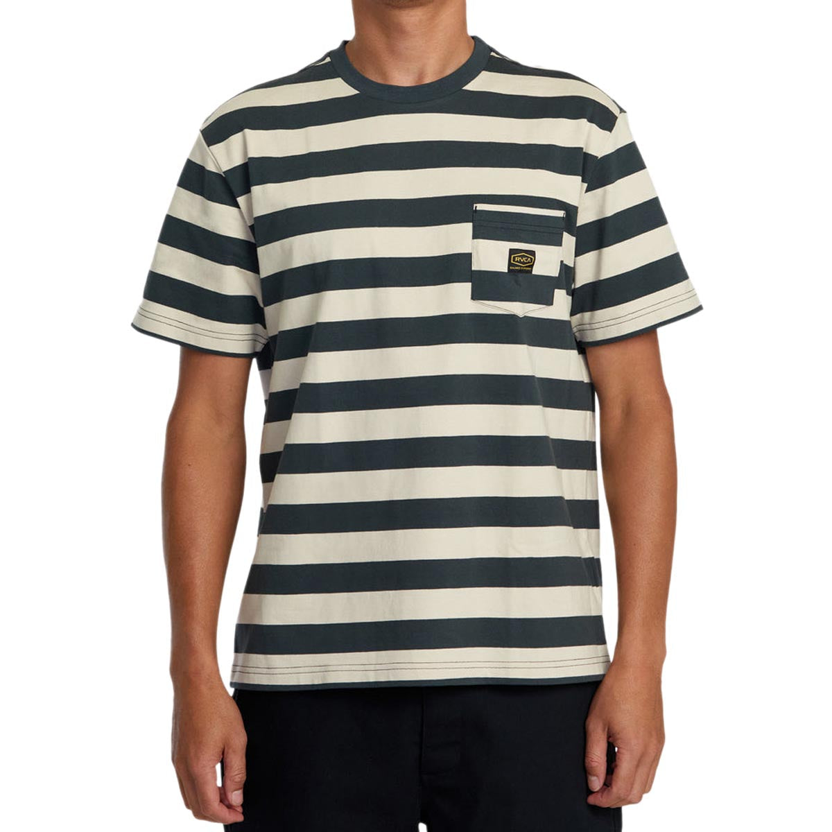 RVCA Dayshift Stripe Shirt - Garage Blue image 1