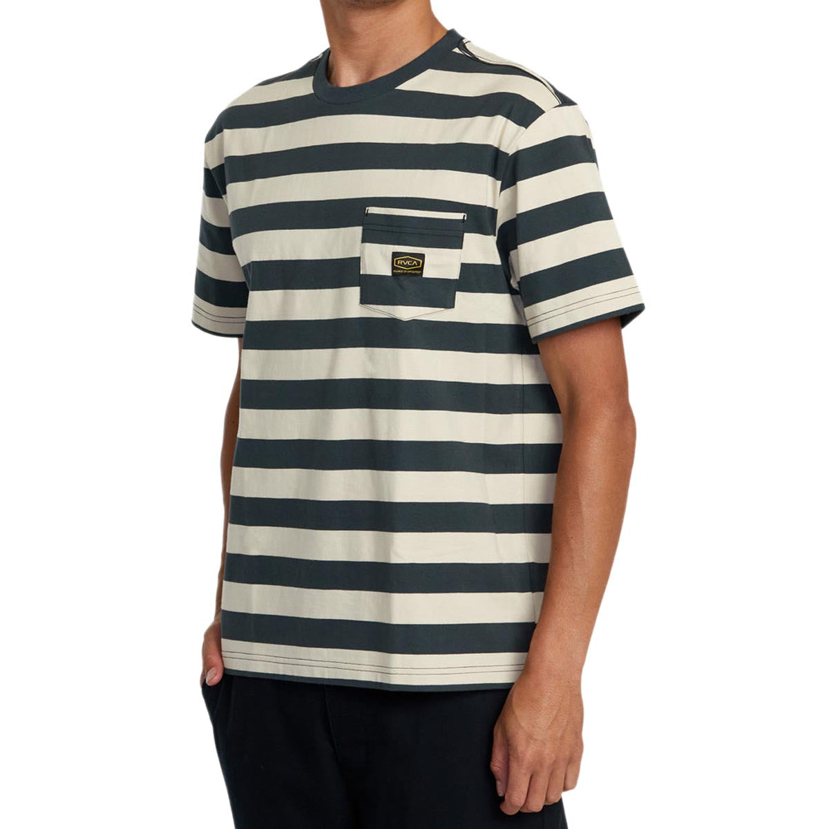 RVCA Dayshift Stripe Shirt - Garage Blue image 3