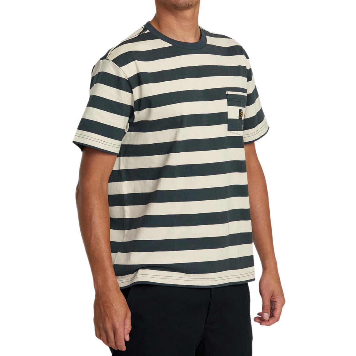 RVCA Dayshift Stripe Shirt - Garage Blue image 4