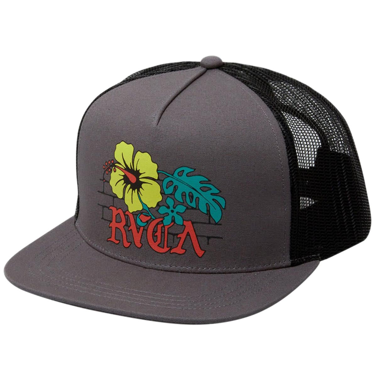 RVCA Floral Park Trucker Hat - Dark Grey image 1
