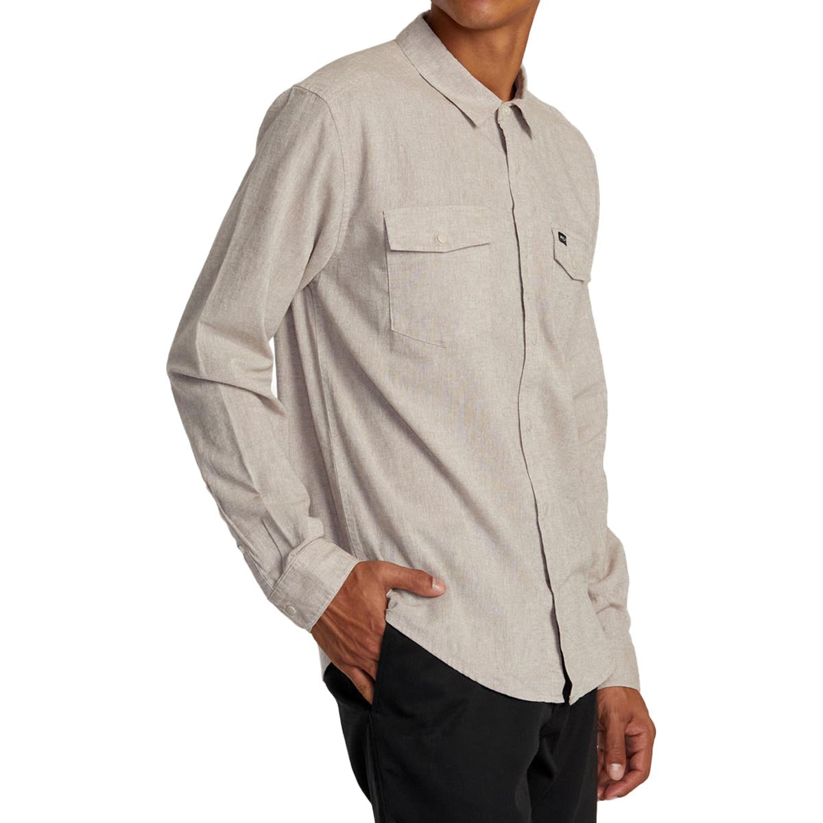 RVCA Neps Long Sleeve Shirt - Washed Grey image 4