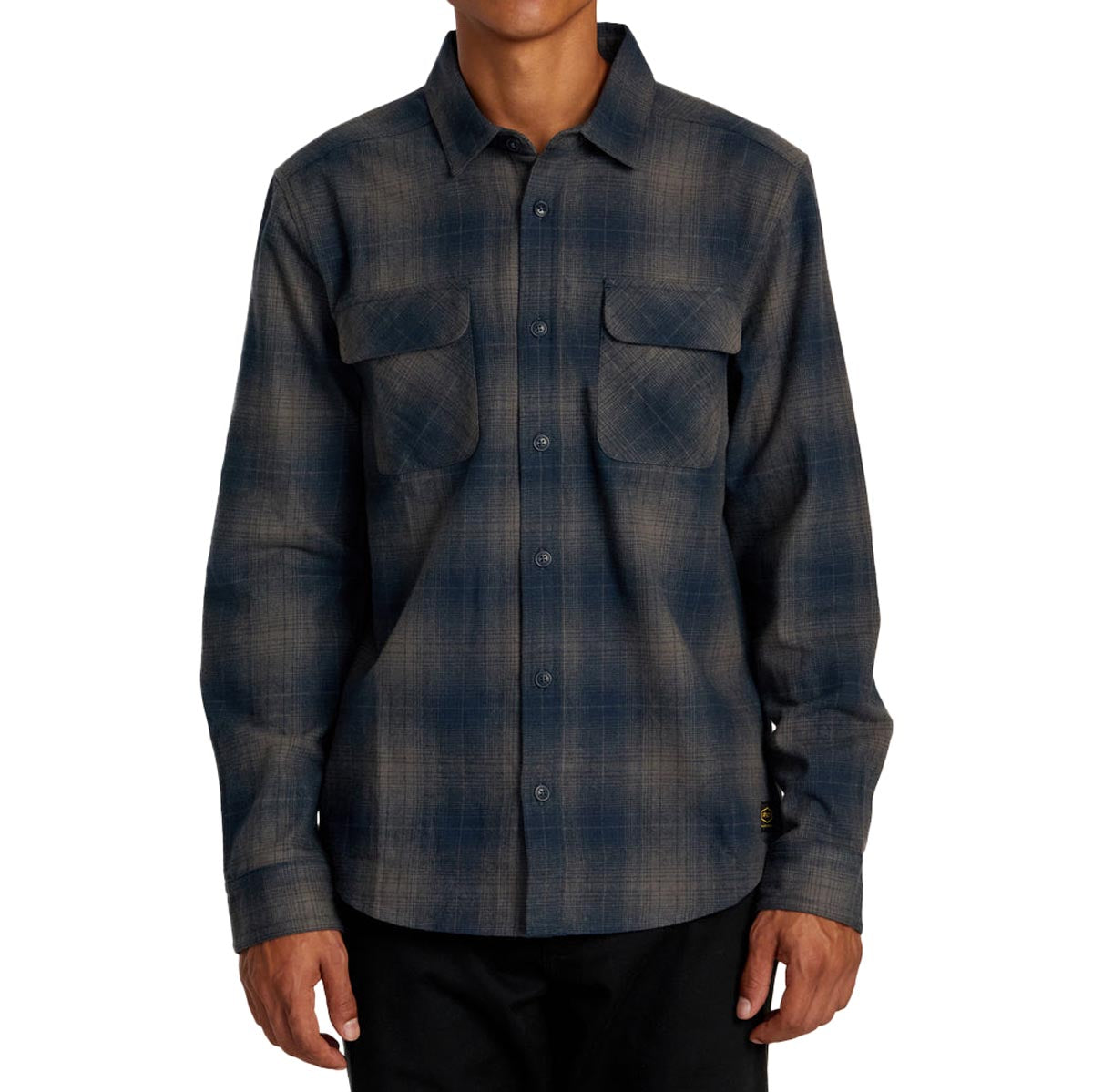 RVCA Dayshift Flannel Long Sleeve Shirt - Smoke image 1