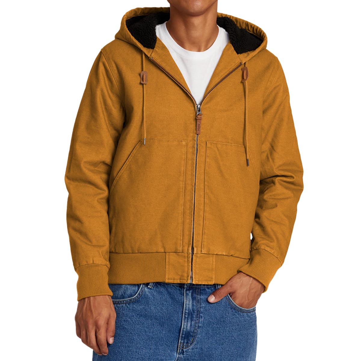 RVCA Chainmail Hooded Jacket - Camel image 1