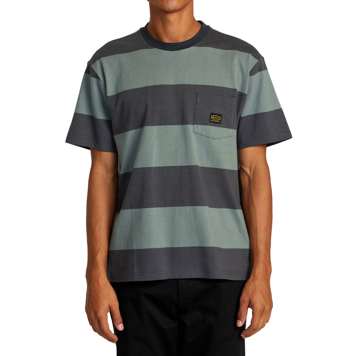 RVCA Day Shift Stripe Shirt - Balsam Green image 1