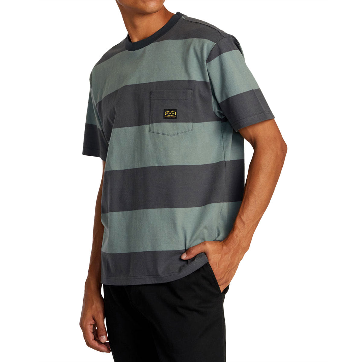 RVCA Day Shift Stripe Shirt - Balsam Green image 3