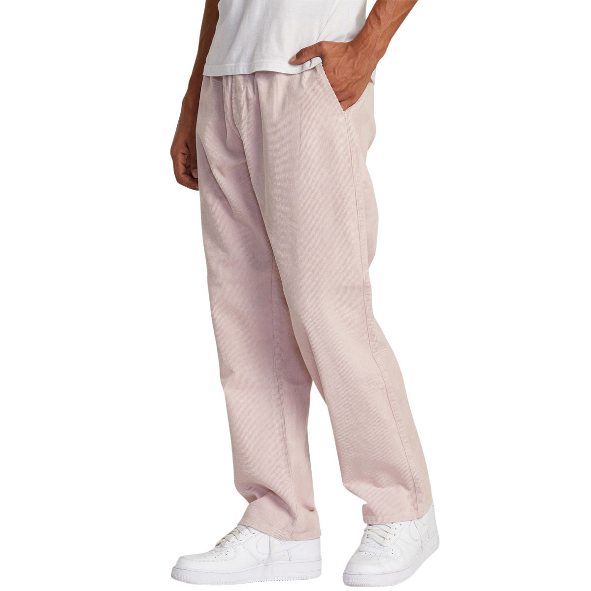 RVCA Americana Elastic Cord Pants - Pale Mauve image 3