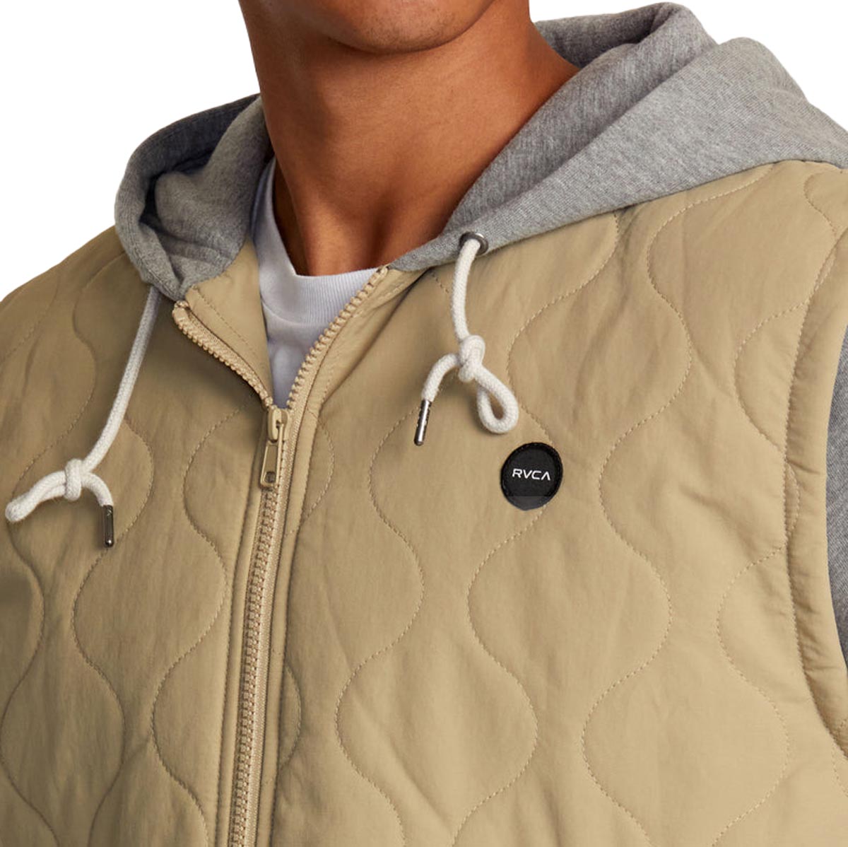 RVCA Grant Puffer Sweatshirt - Khaki image 4