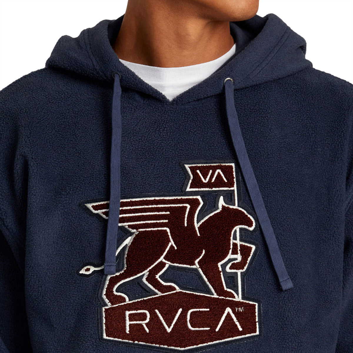 RVCA Griffin Fleece Hoodie - Moody Blue image 4