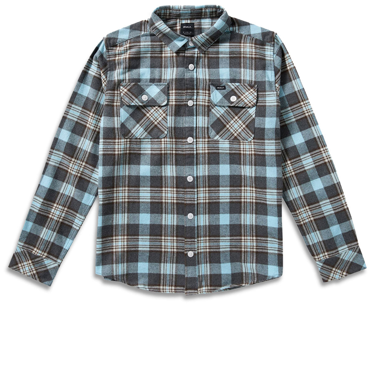 RVCA Thatll Work Flannel Long Sleeve Shirt - Charcoal image 1