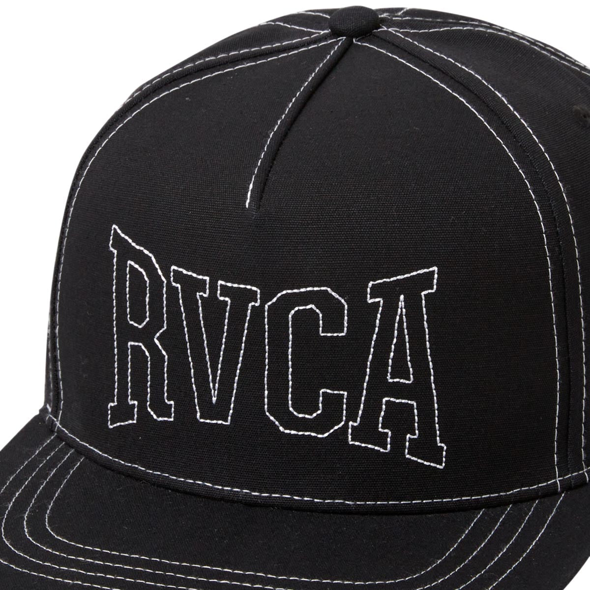 RVCA Stitch Snapback Hat - Black image 3