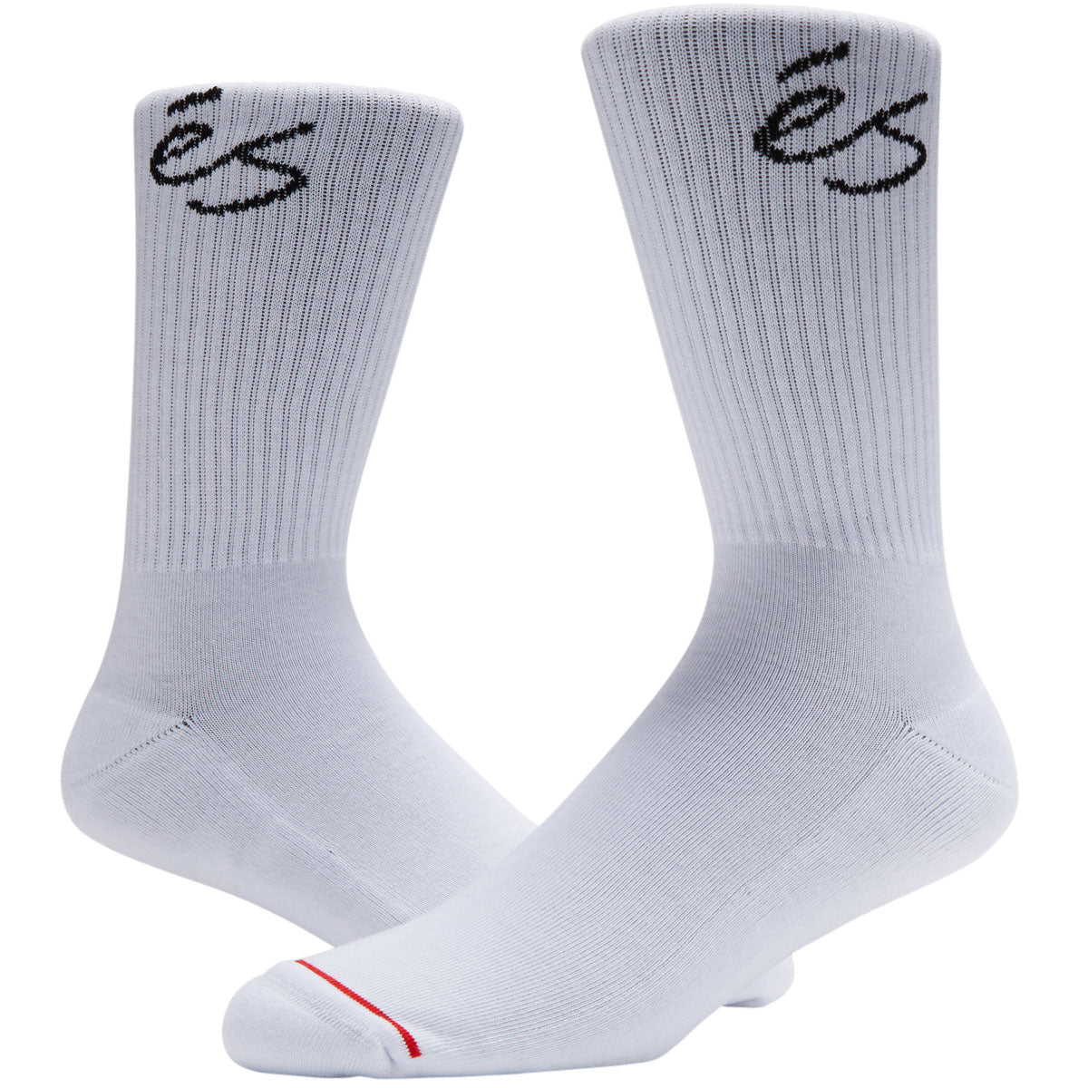 eS Script Crew Socks - White image 2