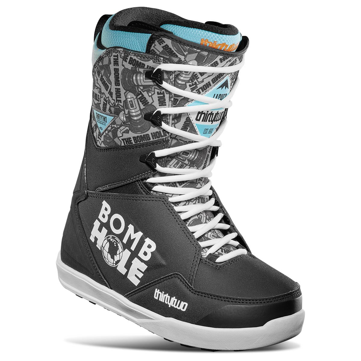 Thirty Two Lashed Bomb Hole 2024 Snowboard Boots - Black/White image 1