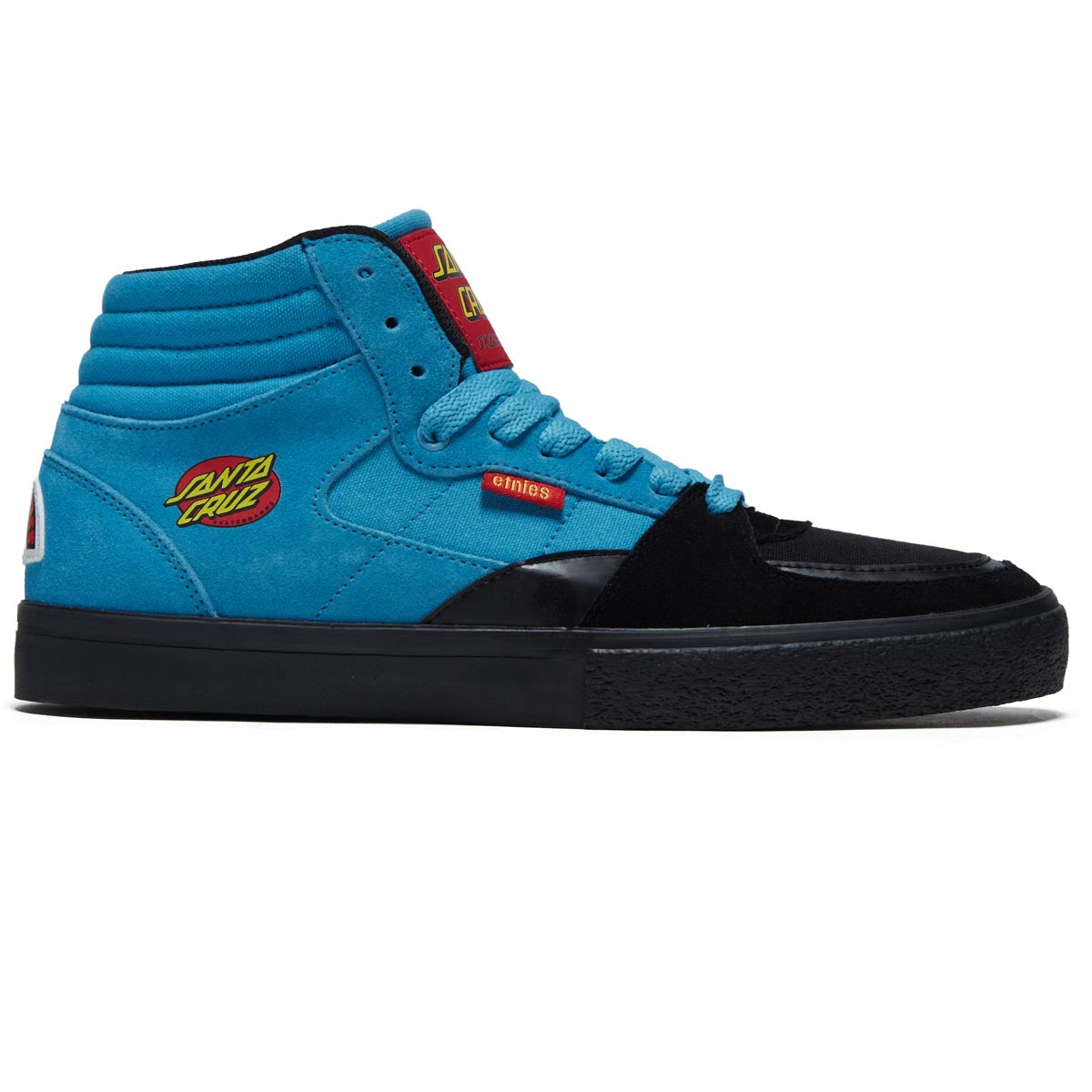 Etnies x Santa Cruz Screw Vulc Mid Shoes - Black/Blue/Black image 1