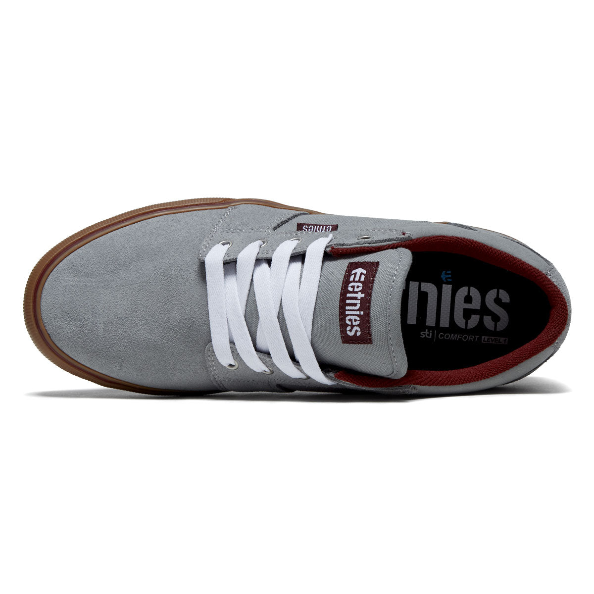 Etnies Barge Ls Shoes - Grey/Gum/Red image 2