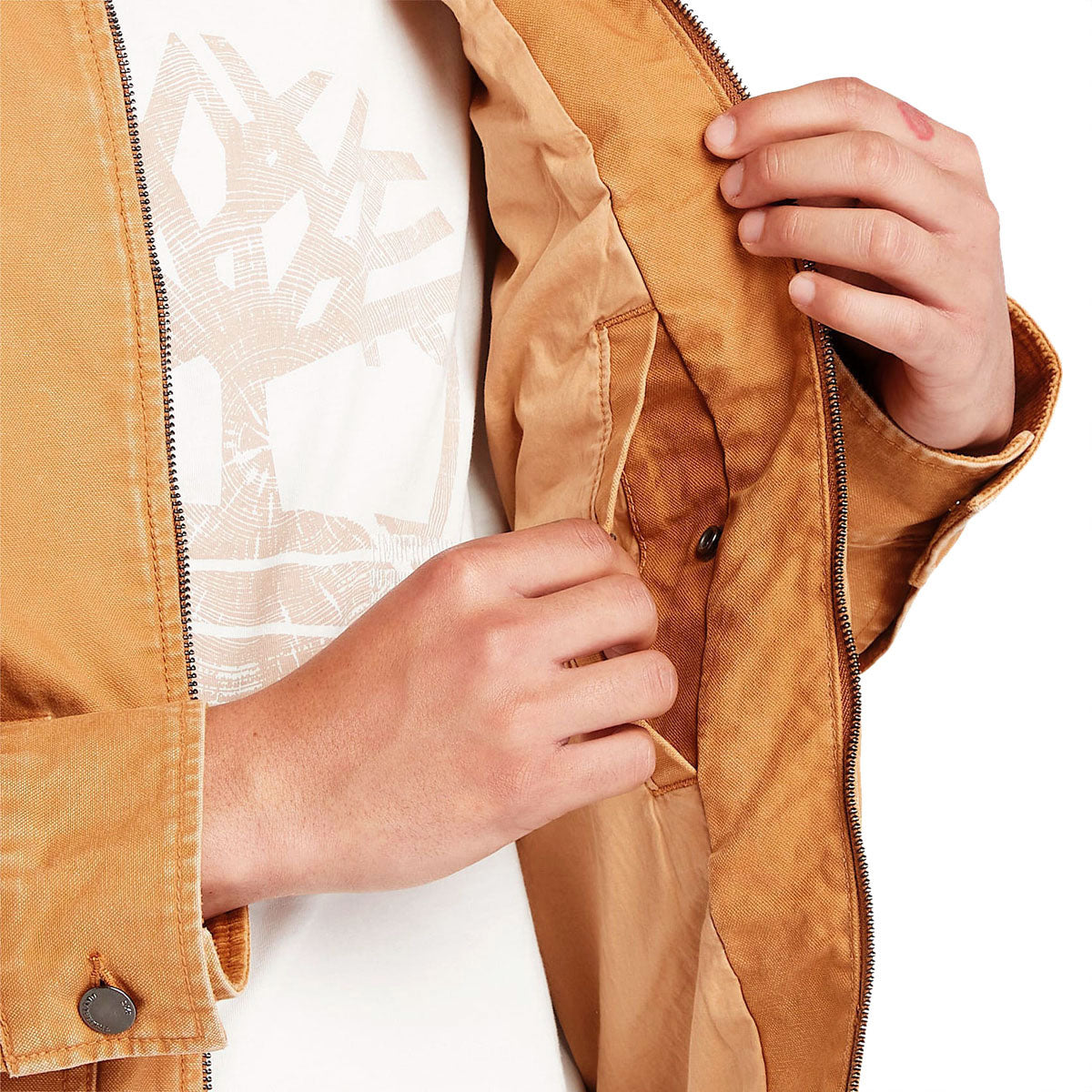 Timberland Strafford Washed Canvas Jacket - Wheat Boot image 3