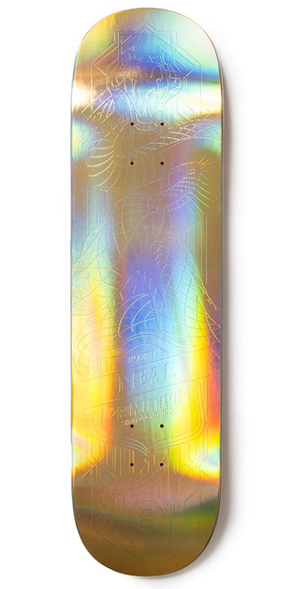 Primitive Neal Holofoil Viper Skateboard Deck - Gold - 8.38