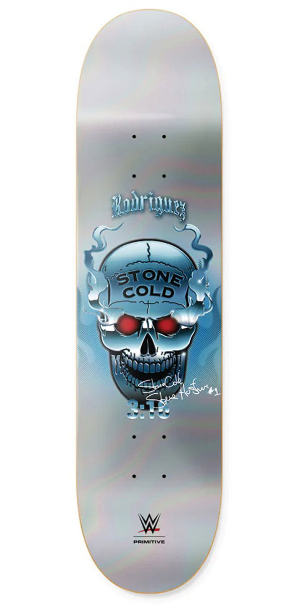 Primitive x WWE Rodriguez Austin Chrome Skateboard Deck - 8.25