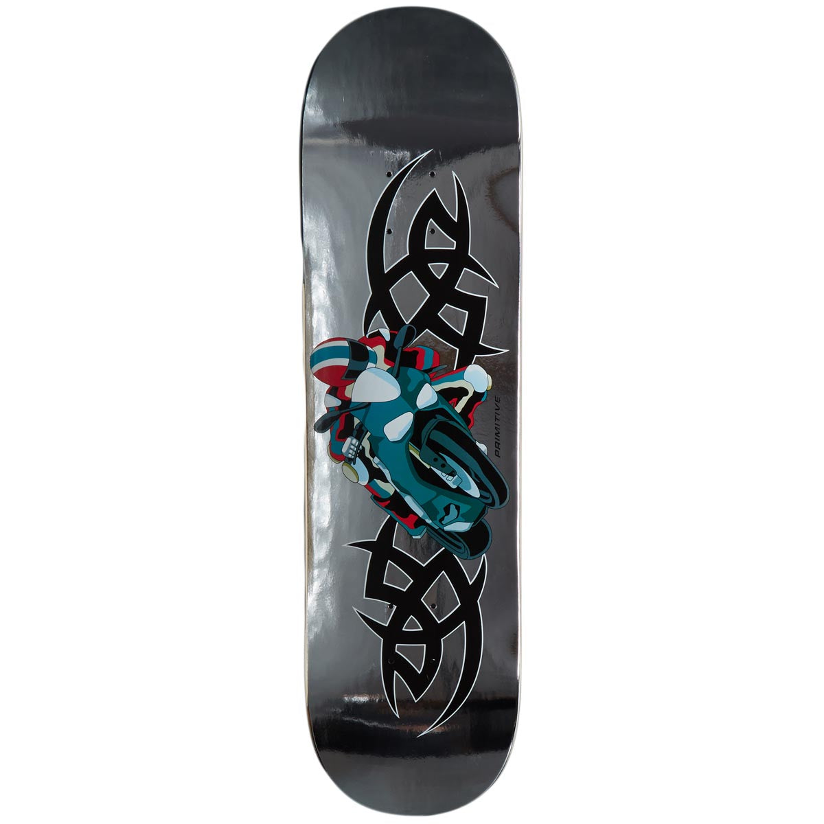 Primitive Team Moto Deck Skateboard Deck - Silver - 8.38