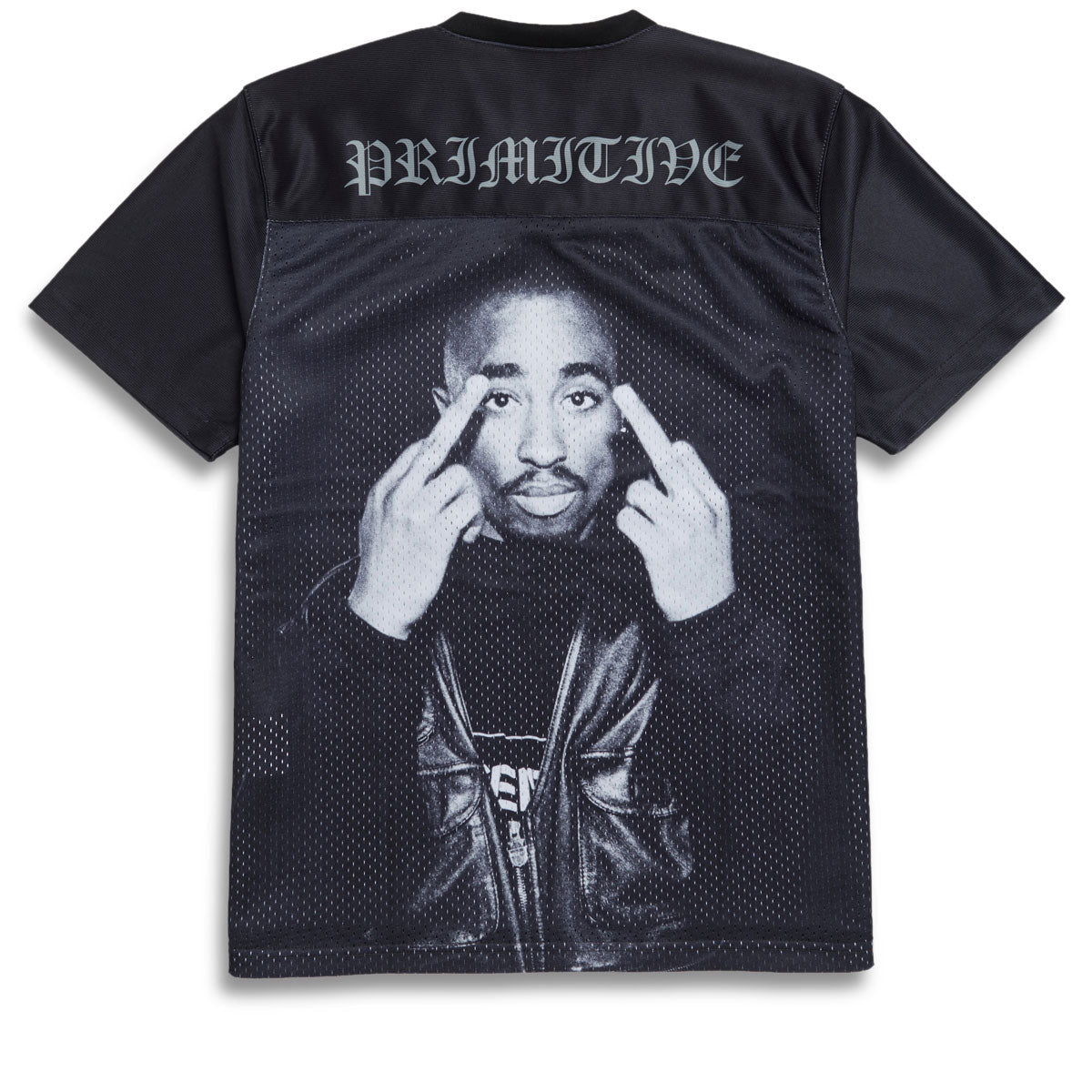 Primitive x Tupac Icon Mesh Jersey - Black image 1