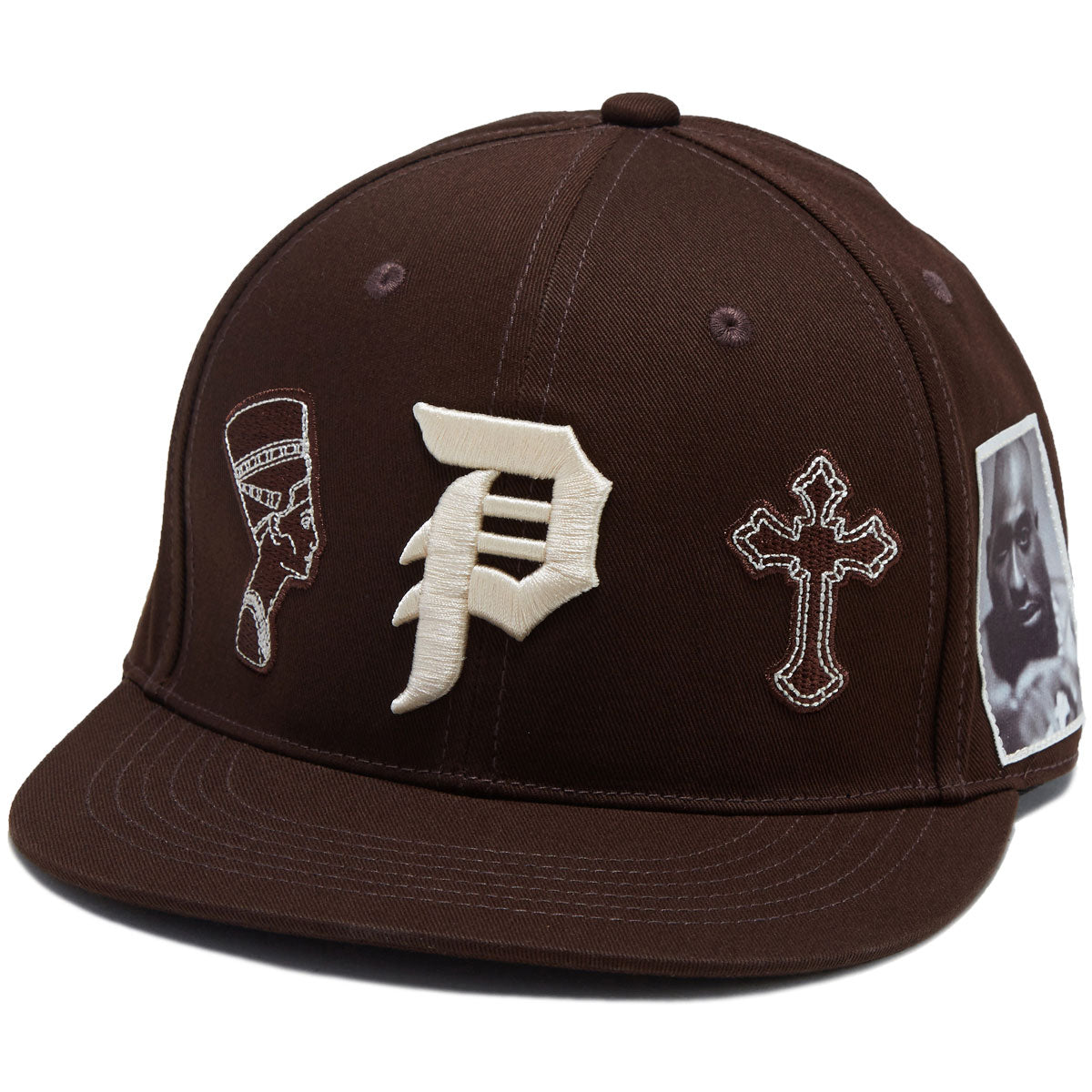 Primitive x Tupac Royalty Snapback Hat - Brown image 1