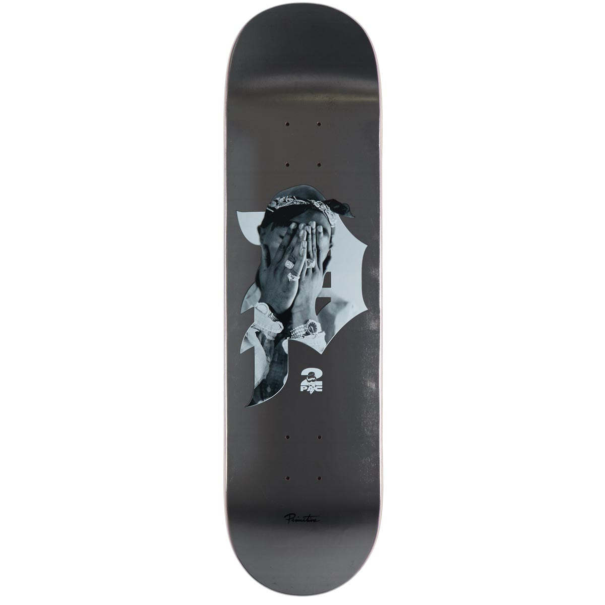 Primitive x Tupac Brilliance Skateboard Deck - Silver - 8.125