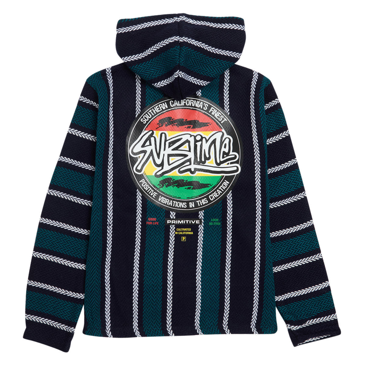 Primitive x Sublime Vibrations Baja Poncho - Blue image 2