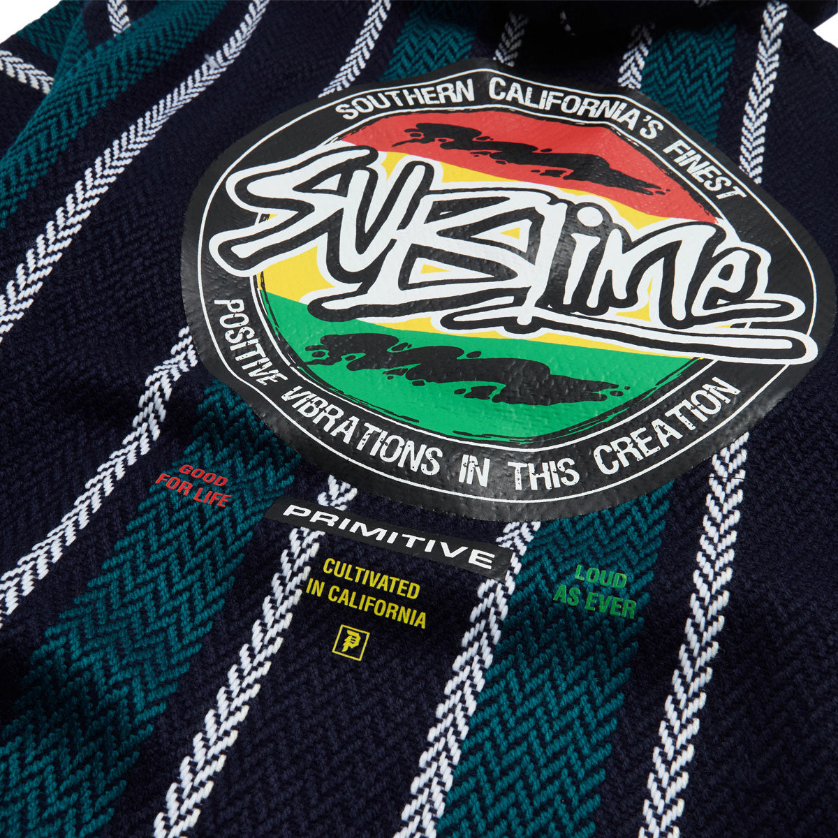 Primitive x Sublime Vibrations Baja Poncho - Blue image 3