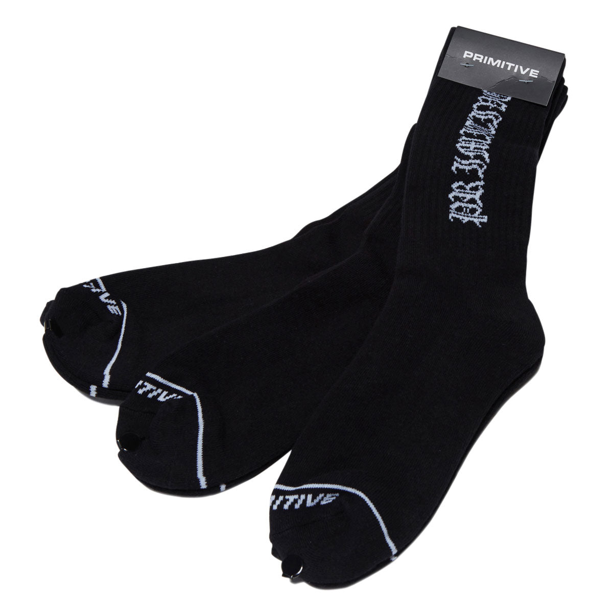 Primitive Core Logo 3 Pack Of Socks - Black image 3