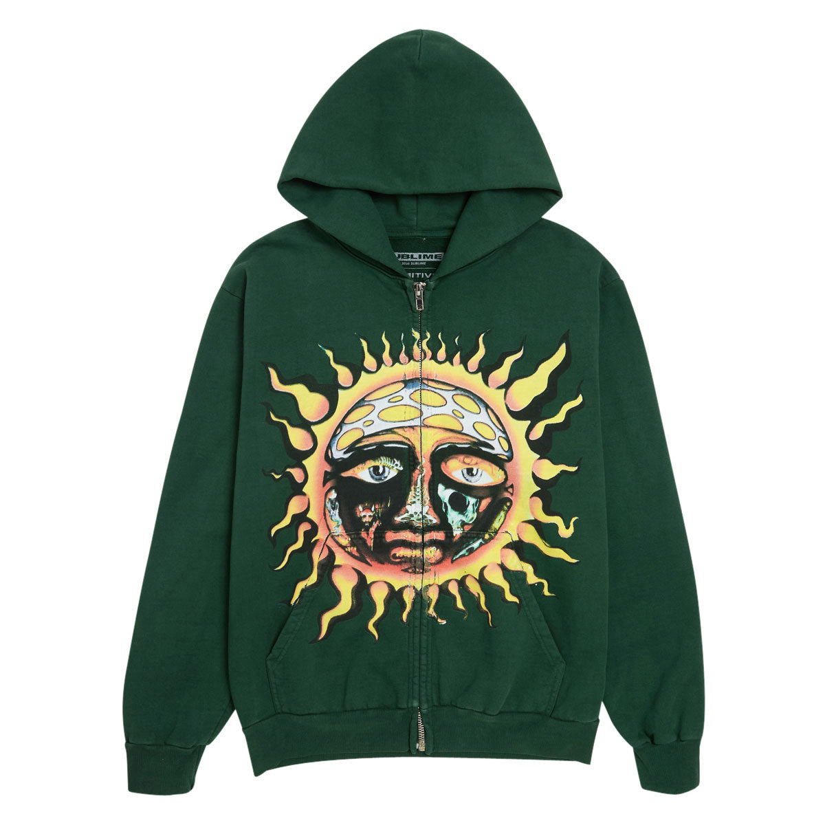Primitive x Sublime Rise Zip Hoodie - Forest Green image 1