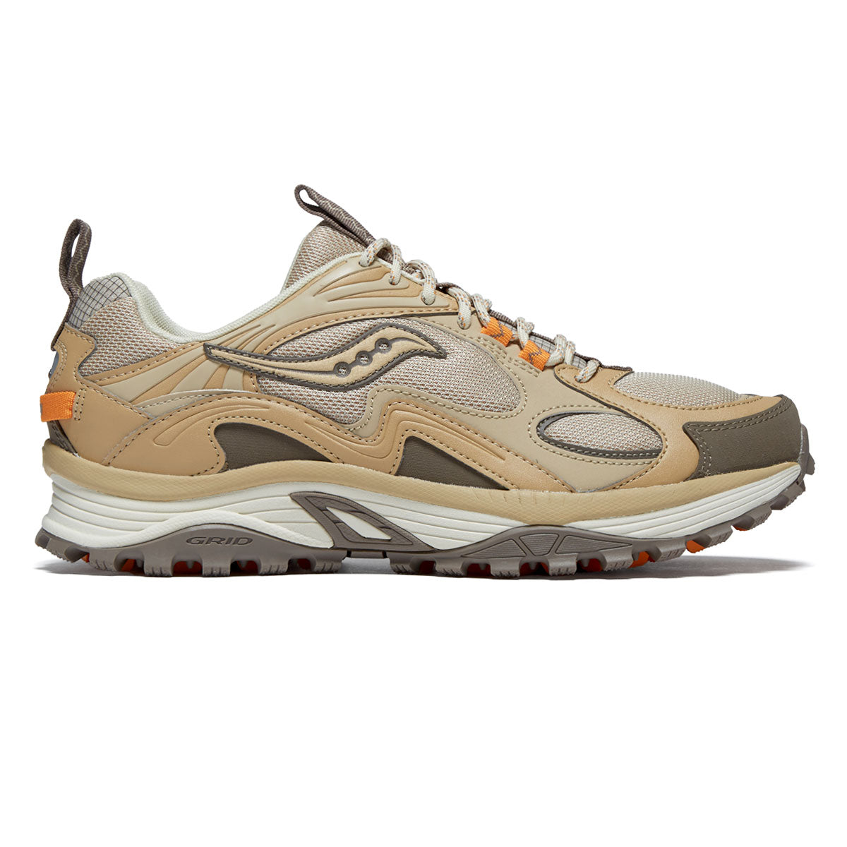 Saucony Grid Aura X Shoes - Whey/Orange image 1