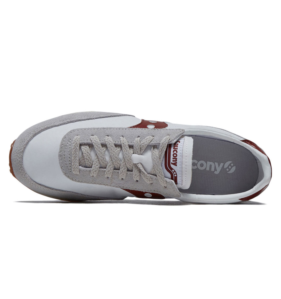 Saucony Trainer 80 Shoes - White/Maroon image 3