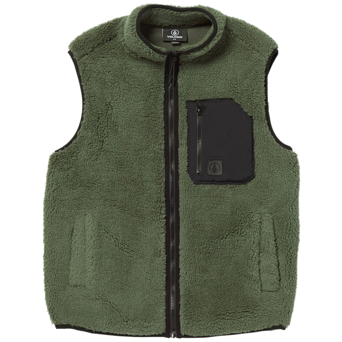 Volcom Muzzer Fuzzar Vest Jacket - Squadron Green image 1