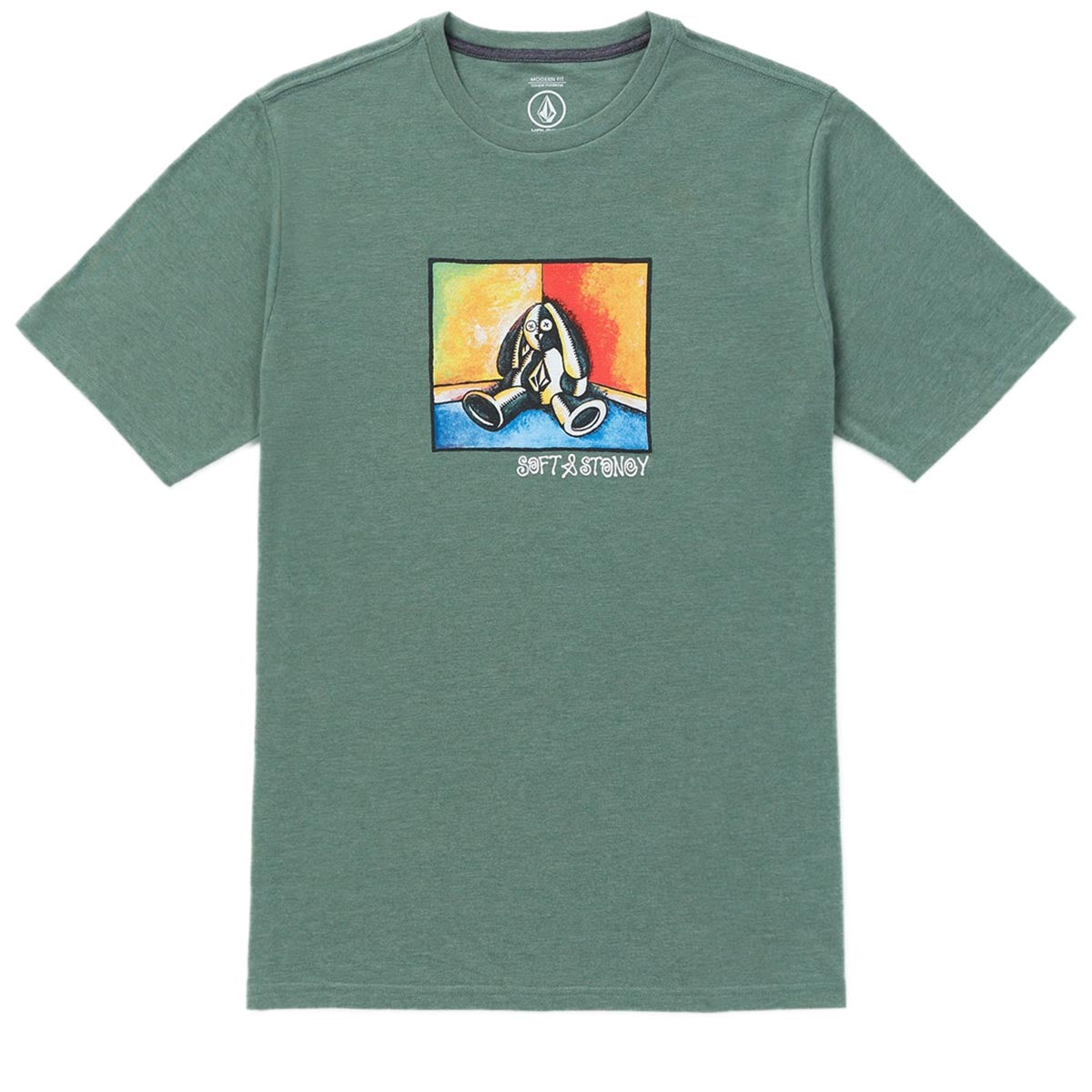 Volcom Soft And Stoney T-Shirt - Fir Green Heather image 1